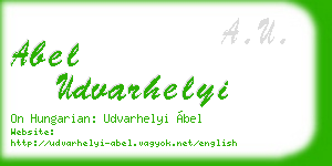abel udvarhelyi business card