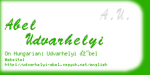 abel udvarhelyi business card